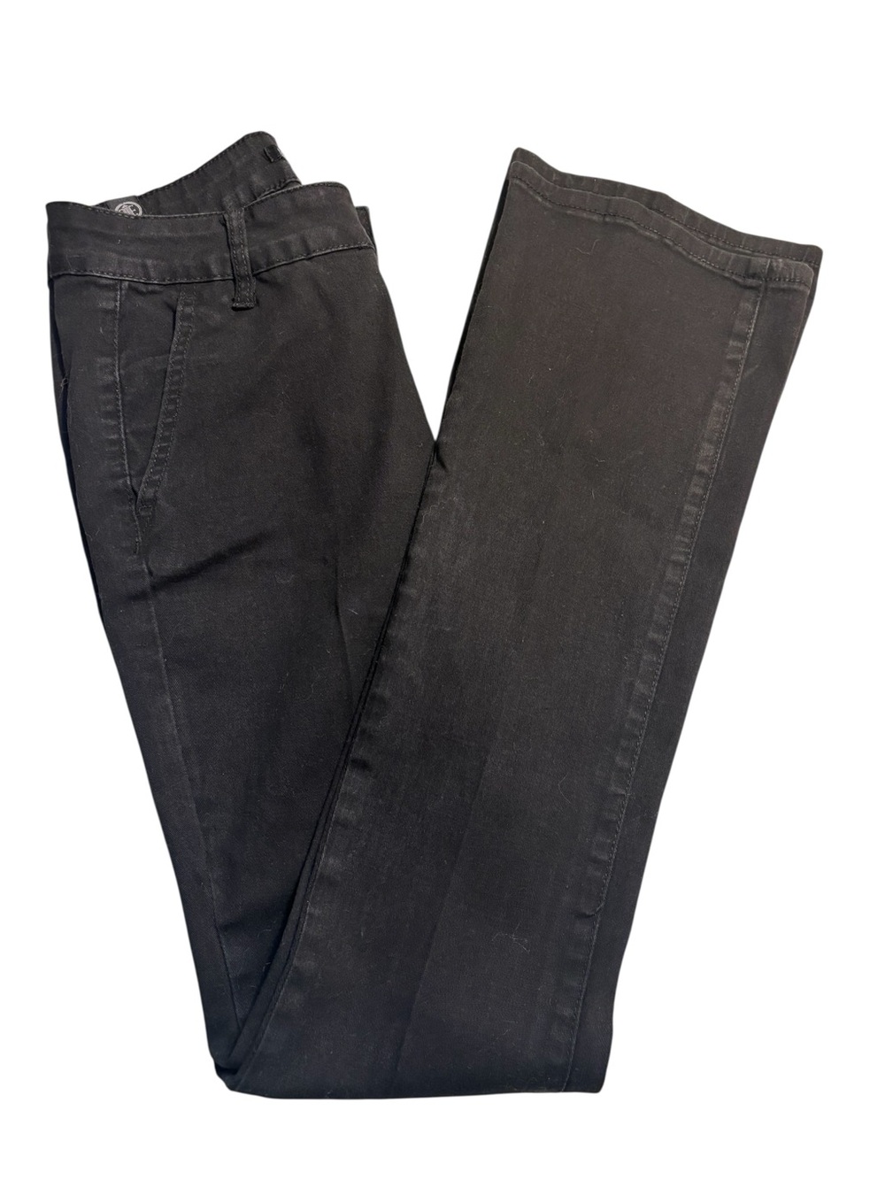 Elite Jeans Boot-Cut Pants Size 5 Jrs Black Classic Flare Y2K Cotton Stretch - Picture 2 of 15